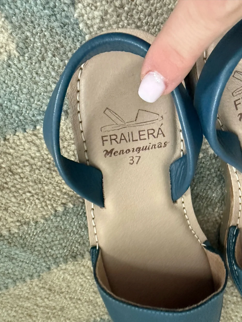 Frailerá Menorcan Avarcas sandals in Blue Size 37 US7